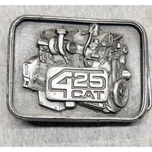 Vtg 1988 CAT 425 Horsepower Engine Caterpillar Tractors Trucks Belt Buckle
